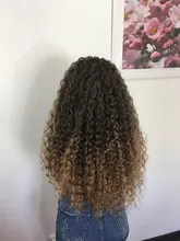 Extensiones de cabello trenzado degradado, pelo sintético Natural de ganchillo con ondas profundas de 22 pulgadas, pelo de baja temperatura para la Feria de la ciudad