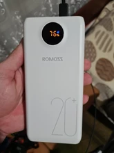 ROMOSS-cargador tipo batería externa portátil para teléfonos y tabletas, cargador tipo batería externa de 20000mAh, carga rápida PD 3,0 con pantalla LED