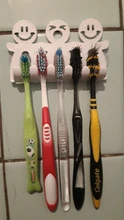 Toothbrush-Holder Suction-Cup Bathroom-Sets Wall-Mounted Cute Cartoon 5-Position Smile
