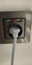 JHJCH-toma de corriente de la UE, enchufe con puerto de carga USB 2.1a 16A, panel de cristal, toma de corriente ruso y español