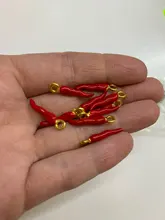 Doreen Box abalorios en forma de Chile esmalte colgantes de aleación de Zinc colgantes chapados en oro de la joyería DIY 20mm x 4mm 10 Uds