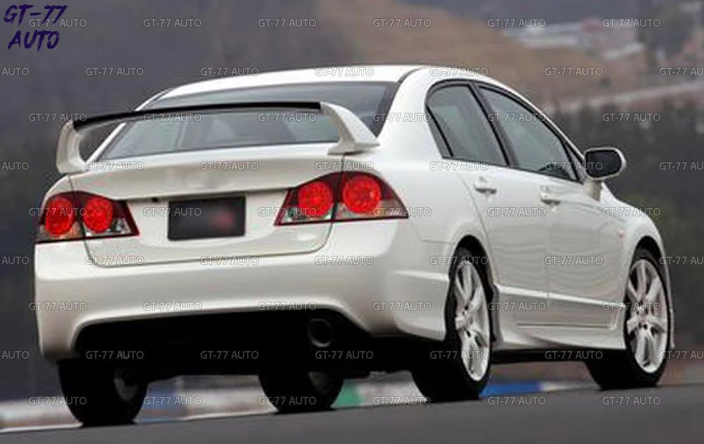 Спойлер на крышку багажника для Honda Civic 4D 2006-2011 высокий монолитный внешний материал ABS пластик Стайлинг тюнинг pad