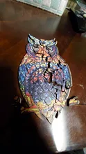 Rompecabezas de madera único para adultos, forma única, Animal, búho, 3D, rompecabezas educativo de niños, regalos interactivos