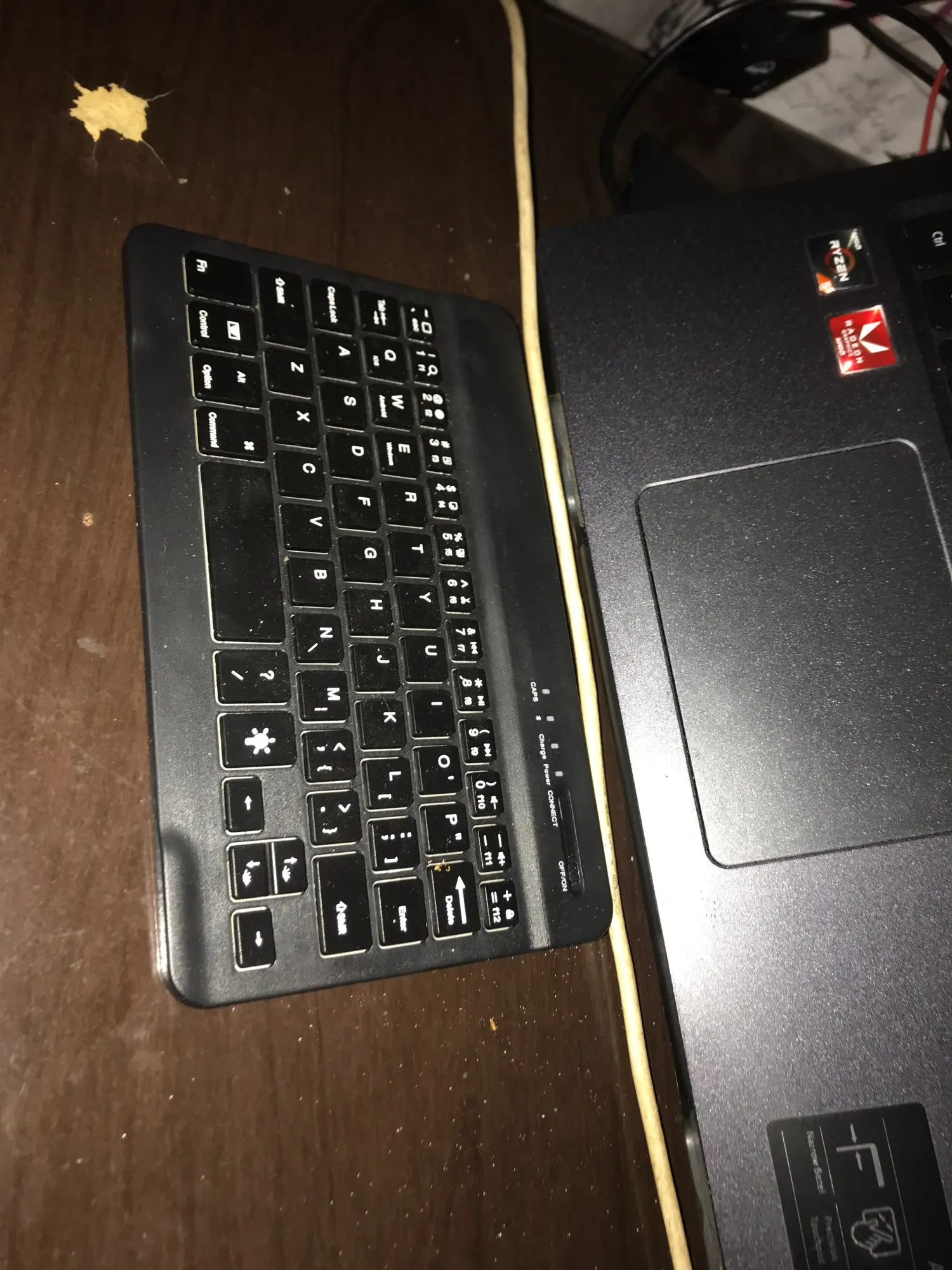 Mouse e teclado sem fio rgb para tablet photo review