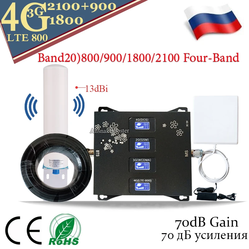 New!! B20 800 900 1800 2100 Mhz Cell Phone Signal