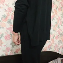 Womens Outfits Tracksuit-Set Pants Two-Piece-Set Knitted Yedinas Korean Winter Casual