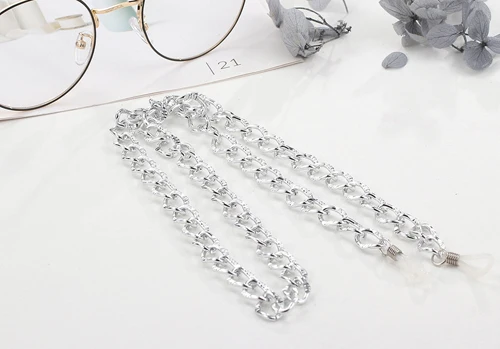 Silver YDO винтажная Женская цепочка для очков от солнца s Золото Серебро чтение цепочка для очков держатель металлические очки шнур шейный ремень веревка brillenkoord - Цвет: Silver