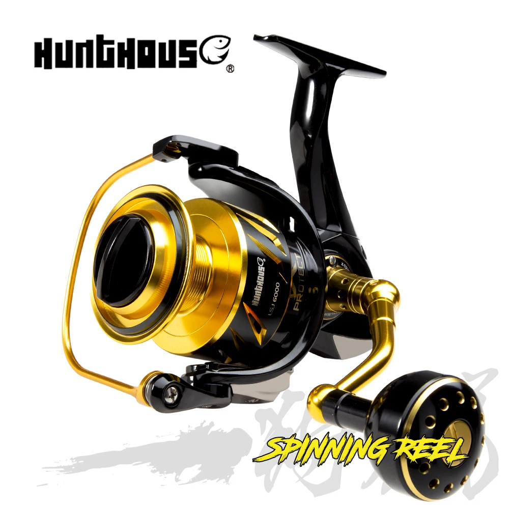 Hunthouse fishing spinning reel 11+1BB 5.1:1 4.9:1 jigging saltwater  3000-10000 max drag 30g/35g for bass fishing accessories - AliExpress
