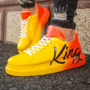 

Yellow, Orange high quality 100% vegan leather men casual shoes. Shoe, sneaker shoe, van shoe, air shoe, basket shoe, flip shoe, trainer shoe, chaussure, laofer shoe, gel shoe, young man shoes, chaussures de jeunes
