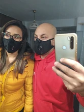 Máscara de cara de ciclista con filtros PM 2,5, Mascarilla anticontaminación con válvula de respiración de carbón activado para ciclismo