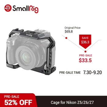 

SmallRig Camera Cage for Nikon Z5/Z6/Z7 Camera With Cold Shoe & NATO Rail Dslr Camera Rig Video Rig accessory mounts 2972