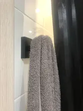 Robe Hooks Clothes-Hook Bathroom-Hardware Wall-Hang White/black Mounted Aluminum Thicken-Space