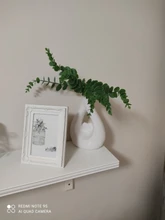 1 pieza verde de Eucalipto única hoja de Eucalipto Artificial plantas artificiales para la boda disparar Prop decoración del hogar
