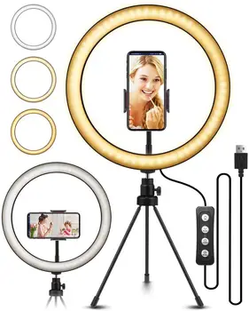 

ELEGIANT, LED Ring Light, Photography, 10.2 "Desktop, Ring Light with Tripod, Wireless Remote Control 3 Colors, 11 Brightness, A