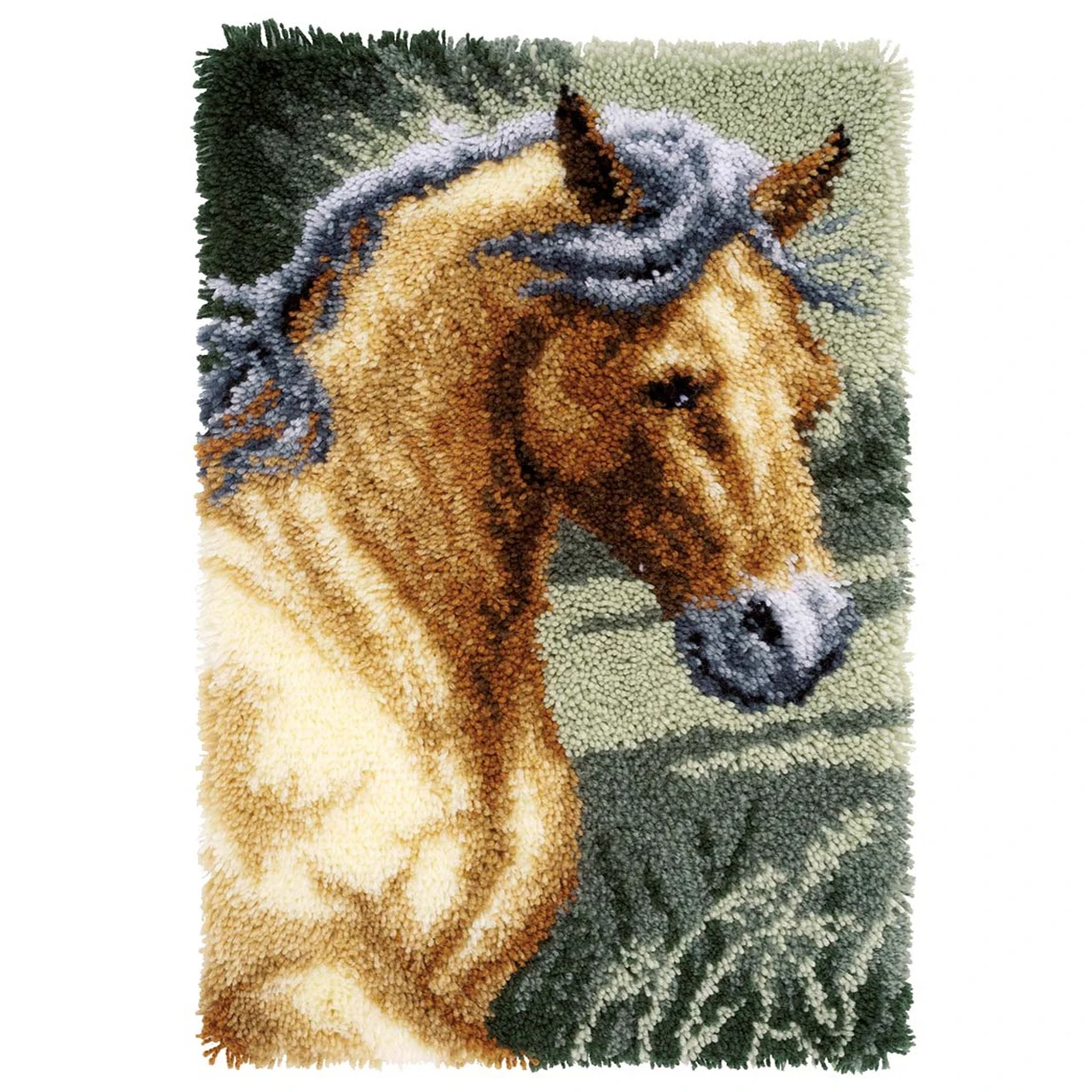 Latch Hook Kits My Horse 4.5ct Wall Hanging Diy Carpet Rug Preprinted