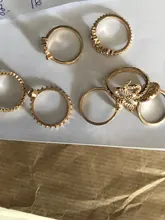 Tocona 9 unids/set lujo oro anillos para las mujeres cristal duro transparente piedra serpiente hueco redondo geométrico joyería бижутерия 7054