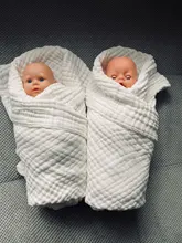 Manta de muselina para bebé recién nacido, edredón de algodón, 6 capas, Invierno