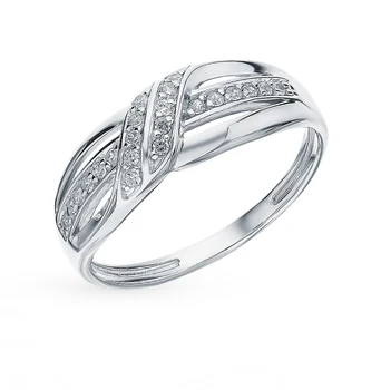 

Silver ring with cubic zirconia sunlight sample 925