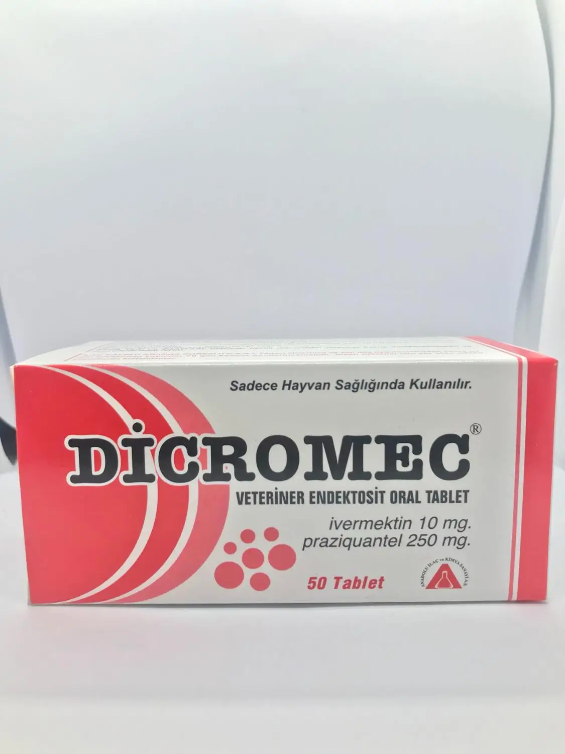 Dicromec-Tableta antiparasitaria para piojos, pulga y garrapata, para todos los animales, ivermectina saludable, 10 mg, Praziquantel, 250 mg, 50 unidades
