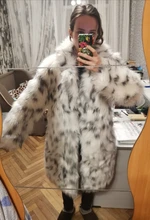 Chaqueta de piel de zorro de imitación para mujer, abrigo informal empalmado con cuello en V, chaqueta de piel, prendas de vestir de felpa largas y cálidas, E62, Invierno 2021