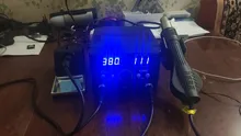 Estación de soldadura de pistola de aire caliente digital ESD, 800W, 2 en 1, 220v, para Estación de reparación SMD, actualización 8586