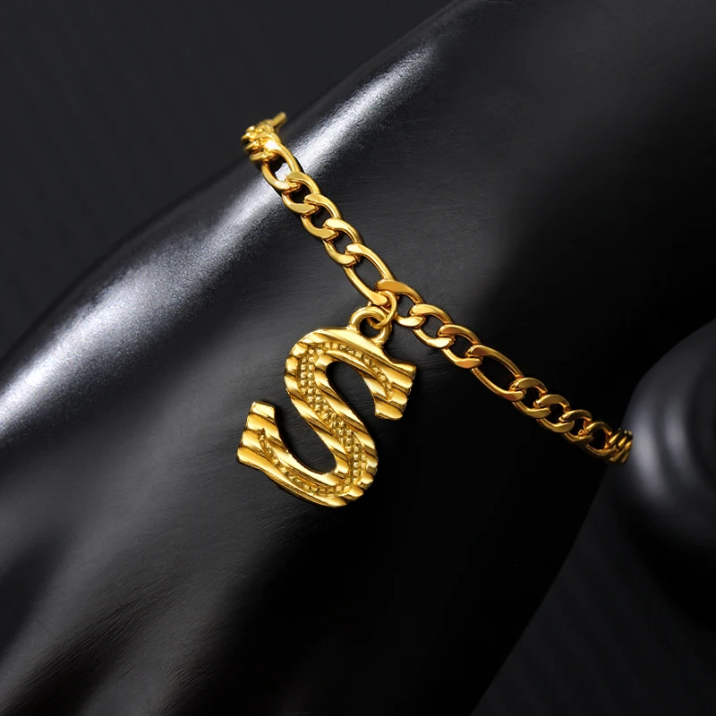 Old English Anklet Fashion Stainless Steel Initial Letter Anklet For women Child Initial Name Jewelry Best Gifts For Friends Bff Old English Anklet Fashion Stainless Steel Initial Letter Anklet For women Child Initial Name Jewelry Best Gifts For Friends Bff
