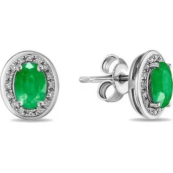 

Lucas gold emerald diamond earrings in red gold