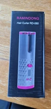 Rizador de pelo inalámbrico y giratorio automático, recargable por USB rizador de pelo, pantalla LED, herramienta de estilismo ajustable con temperatura