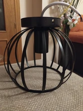 Ceiling-Light Cage-Fixture Iron Loft E27 Living-Room Black Vintage Retro Nordic Modern