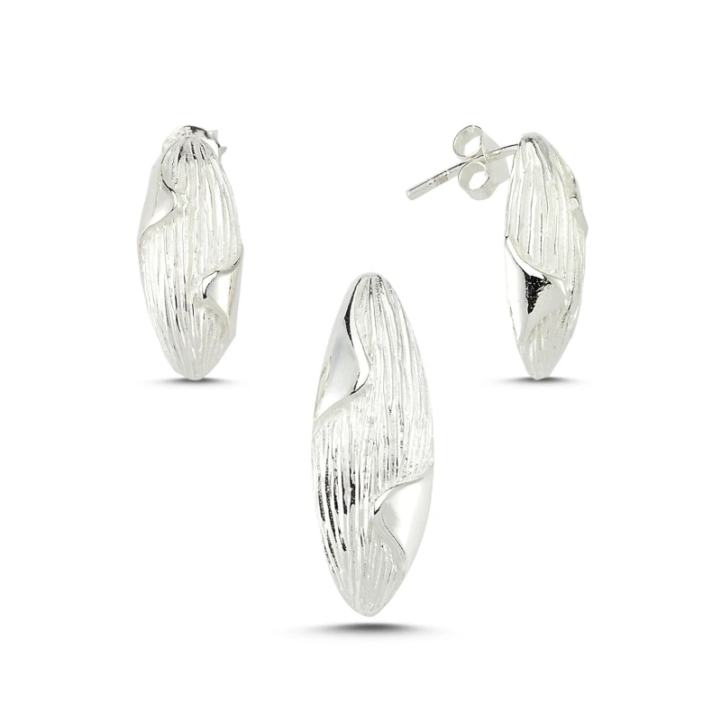 

Silver 925 Sterling Set Without Stone