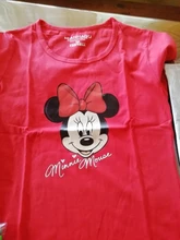 Camisetas con estampado de ratón de Minnie para mujer, camisetas informales de manga corta para niñas pequeñas, ropa a juego familiar de marca de verano