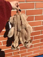 Mochila De felpa para mujer, nueva mochila de muñecos, bolsa informal con personalidad de oso de dibujos animados, B2305