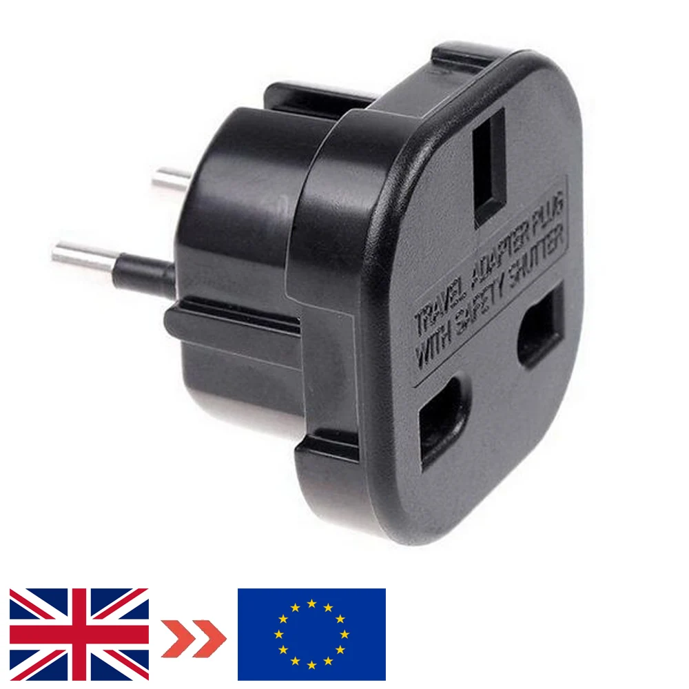 Enchufe adaptador de corriente de clavija UK a UE, conversor de pared de China Unido a Europa, Unidad de clavícula inglesa a Europa