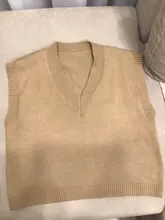 FSDA-suéter tejido tipo Chaleco con escote en V para mujer, Jersey informal de color caqui sin mangas, Jersey gris para otoño e invierno, 2020