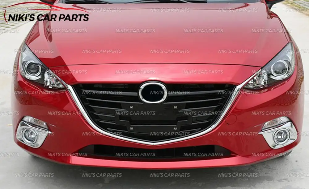 Накладки на передние противотуманные фары для Mazda 3- ABS пластик хром 1 комплект/2 шт. литье украшение Тюнинг Автомобиля