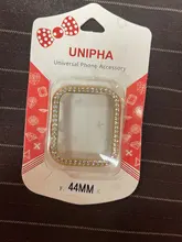 Funda de diamante para Apple Watch 5, 44mm, 40mm, iWatch Series 4, protector de pantalla, funda de PC para Apple Watch 3, 38mm, 42mm