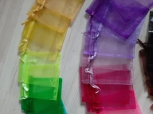Bolsas de organza de decoración, embalaje para joyería, regalo o fiesta de boda, 7x9, 9x12, 10x15, 13x18CM, 24 colores, 50 unidades