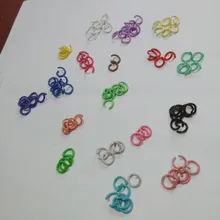 Lote de anillos de Metal de colores para hacer joyas, 100 unidades, 1,2x8mm, único abierto