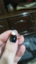 Top Quality Rose Gold Color Opal Moon-Stone Finger Rings Fashion Brand Party/Wedding