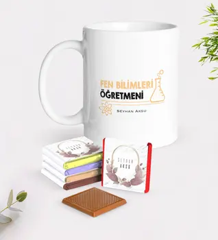 

Personalized Science Teacher White Mug and Chocolate Gift Set-4