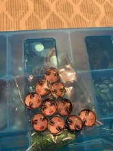 Botones a presión de 18mm para cara de niña, 10 Uds. Redondas mixtas, foto de cristal, cabujón, estilo para pulseras a presión de 18mm, regalo de joyería