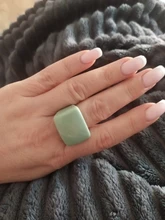 Anillos Vintage de resina negra con diseño geométrico para mujer, joyería de moda, anillo Simple para niña, venta al por mayor