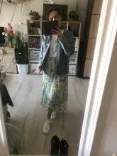 REALEFT-faldas largas plisadas con estampado Floral para mujer, faldas largas de tul, de cintura alta, sueltas, para primavera y verano, 2021