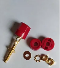 1 par (negro + rojo) de terminales Rojo Negro amplificador de conector Terminal de encuadernación conector tipo Banana para altavoz Jack adaptador de enchufe