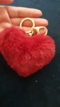 Llaveros de corazón para mujer, de imitación pompón Rex, llave de la bola de piel de conejo, cadenas, bolso para chica, colgante de llavero para coche, novedad de 2020