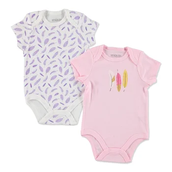 

ebebek HelloBaby Baby Rib Short Sleeve Bodysuit 2 pcs