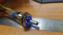 Lighted Toggle-Switch Rocker Push-Button-Style Marine SPST Silver Round 16mm Waterproof