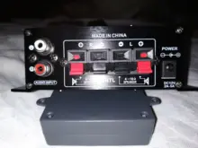 400W DC12V Dual Channel Mini HIFI AUX Power Amplifier for AK 170 with blue LED light