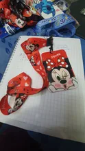 Bolsa de monedas de mickey mouse de Disney, tarjetero de plástico acrílico con dibujos animados para comida, autobús, almacenamiento de tarjetas para el campus