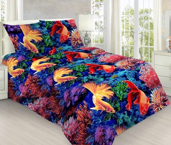 

Bed linen Mercury home "Goldfish" 1.5 SP coarse calico, Ivanovo